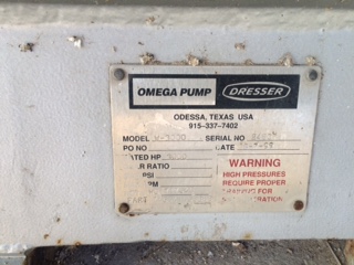 DUE-42717 Omega 3000 “Rebuilt” Triplex Plunger Pump